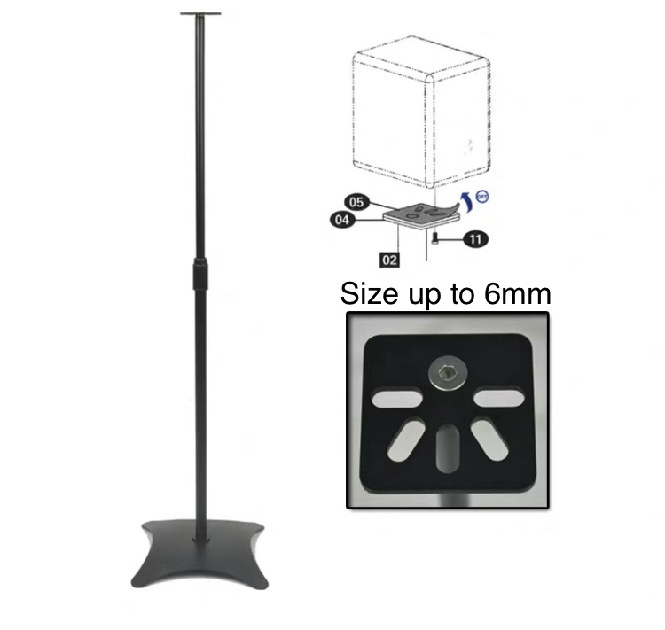 Speaker stand for rear satellite speakers surround sound speaker rear speaker stand adjustable