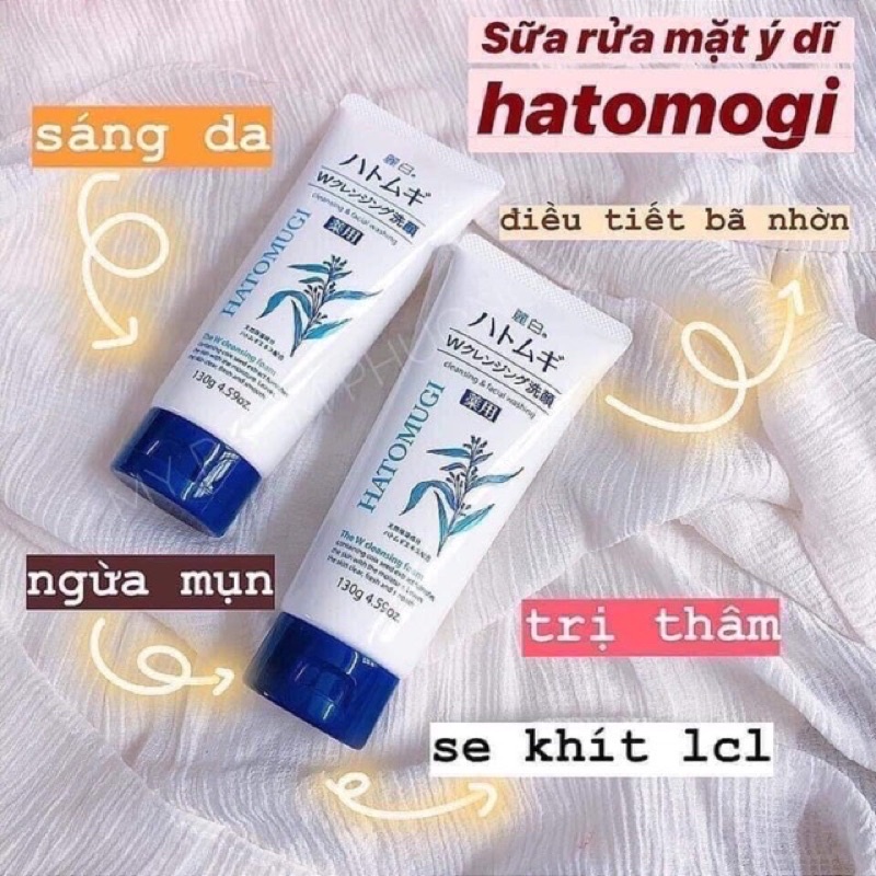 Sữa rửa mặt hạt ý dĩ Hatomugi Nhật Bản 130g