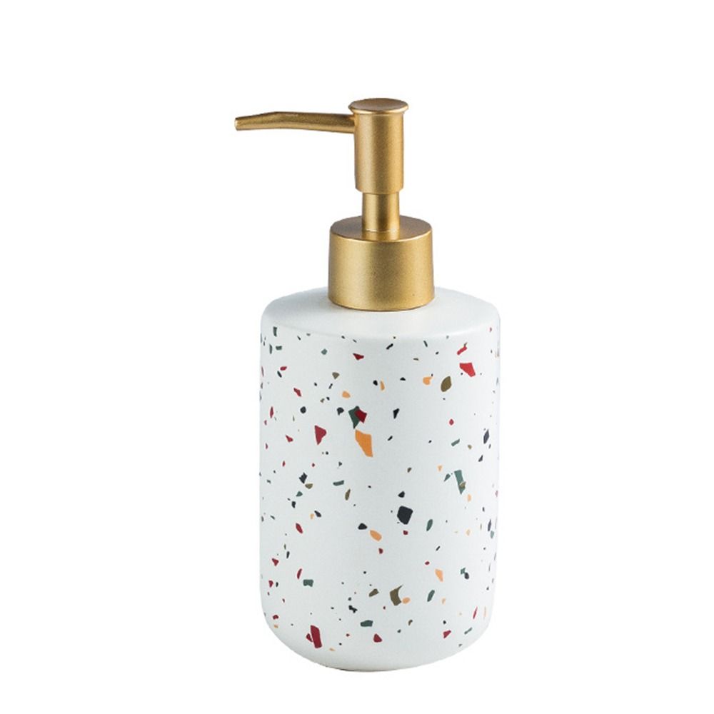 THE NIGHTINGALE Vintage Ceramic Soap Liquid Dispenser Simple Refillable Lotion Pump Bottle Modern Durable Shampoo Storage Container Toilet