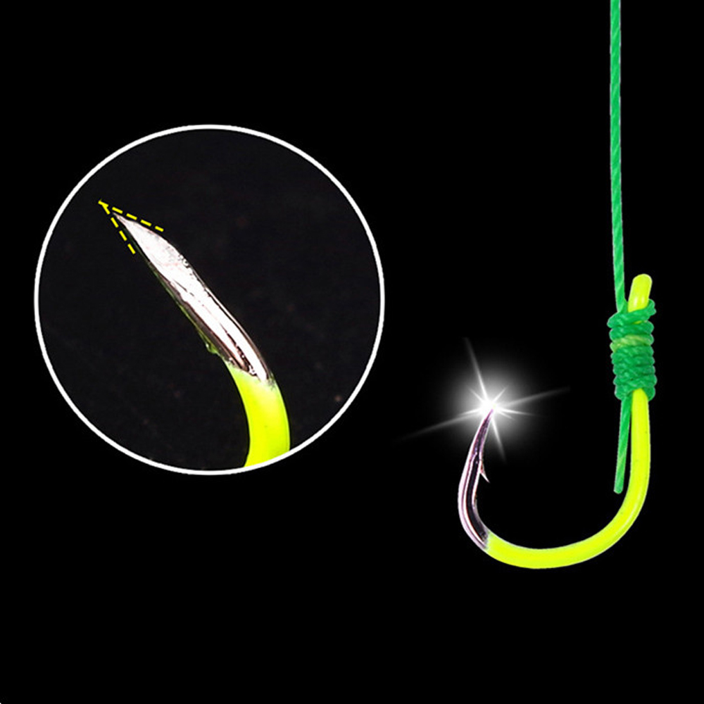 Fish Line Withhook Carbon Steel Fishing Accessory Carp Hooks Spring Fish Hook Anzol with ...