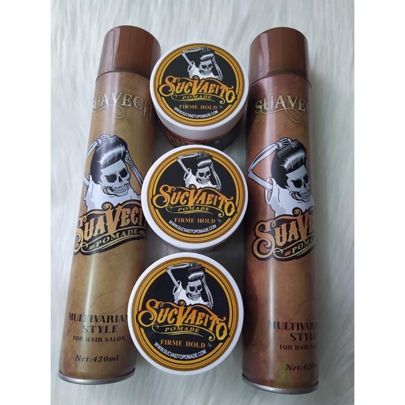 COMBO Gôm + Sáp Vuốt Tóc SUAVECITO - Giữ Nếp Siêu Mạnh - 420ml, 113gram
