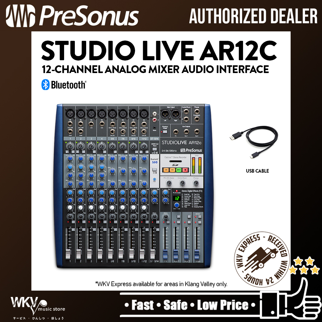 PreSonus StudioLive AR12c Mixer and Audio Interface with Effects (AR12c / AR 12c) Lazada