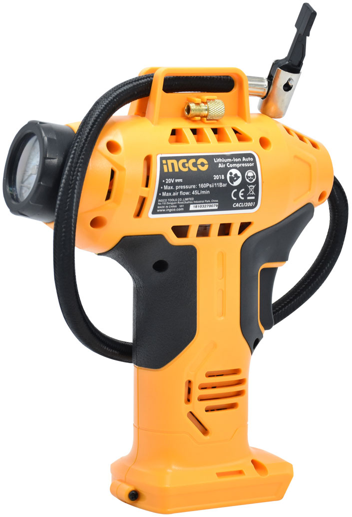 20V Máy bơm hơi cầm tay tự động dùng pin INGCO CACLI2001 (chỉ thân máy)