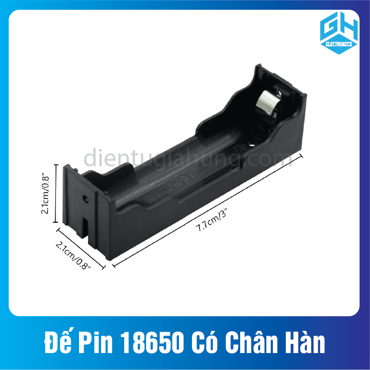 Đế Pin 18650 Có Chân Hàn