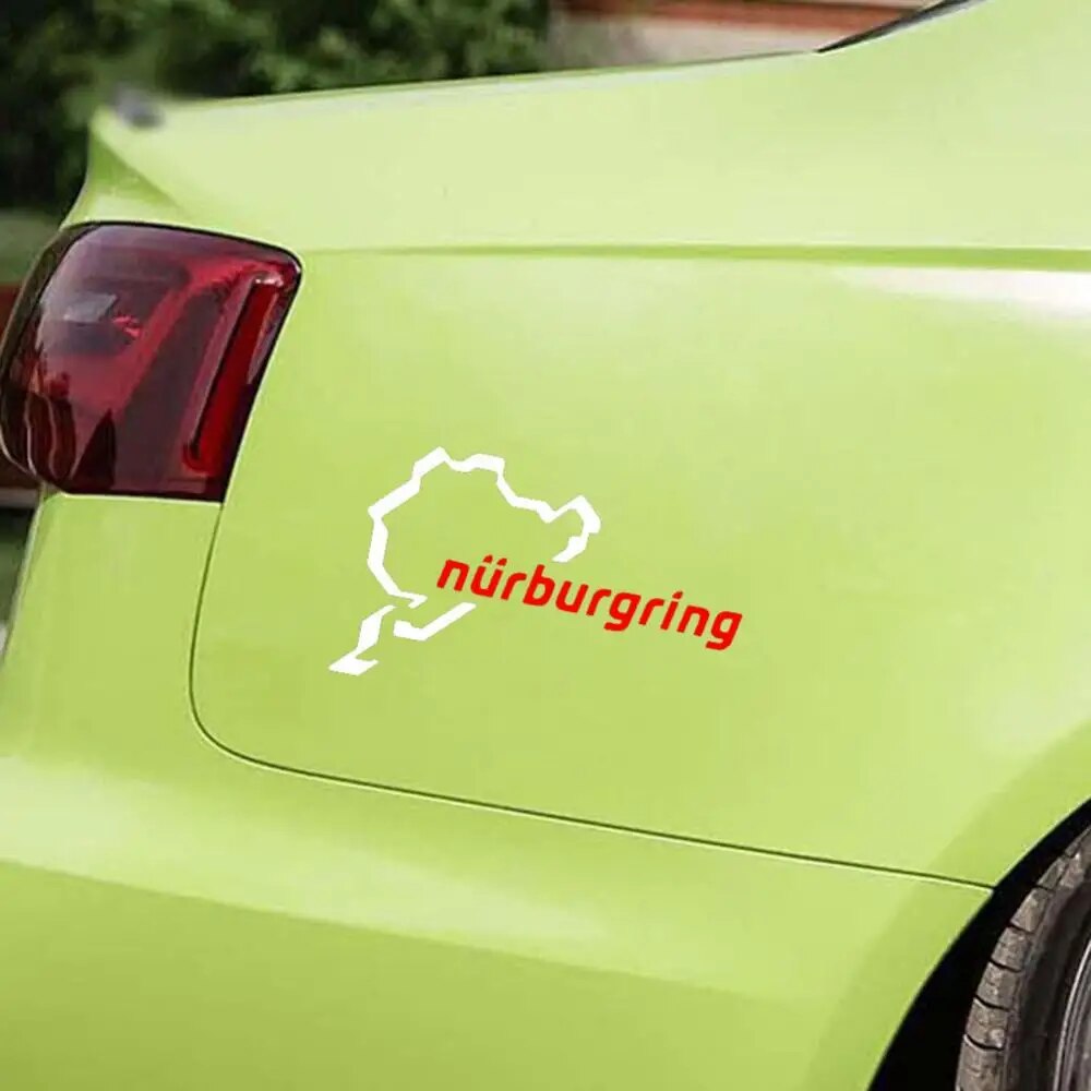 Nurburgring Car Auto Trunk Body Bumper Window Decoration Styling Decals Sticker For BMW Benz/ /Toyota/Hyundai. 