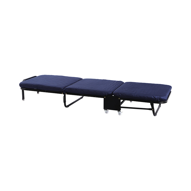 Three-fold portable folding bed thickened folding sponge bed simple accompanying bed mobile single lunch break bed