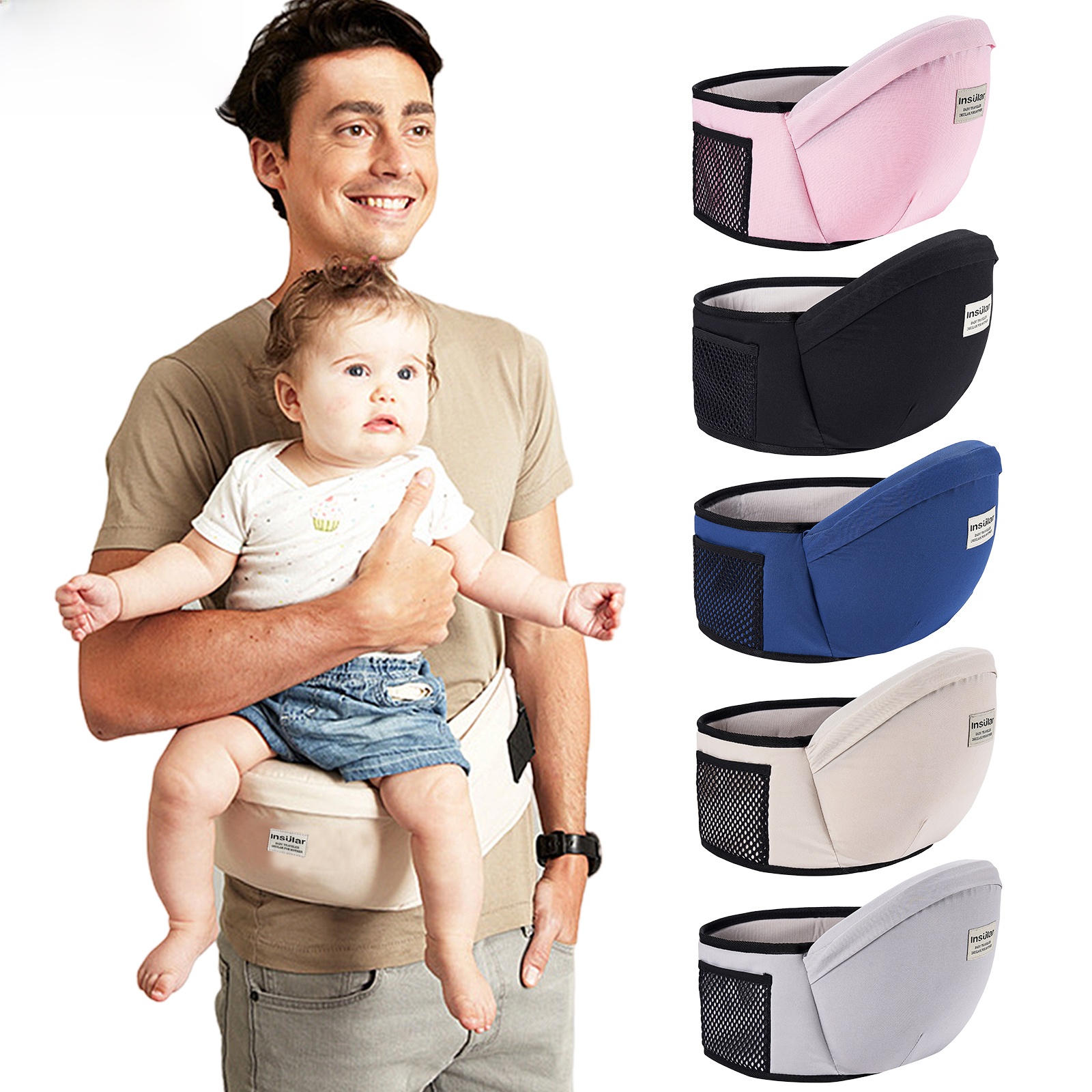 Baby Carrier Waist Stool Walkers Baby Sling Hold Waist Belt Backpack Hipseat Belt Kids Adjustable Infant Hip Seat