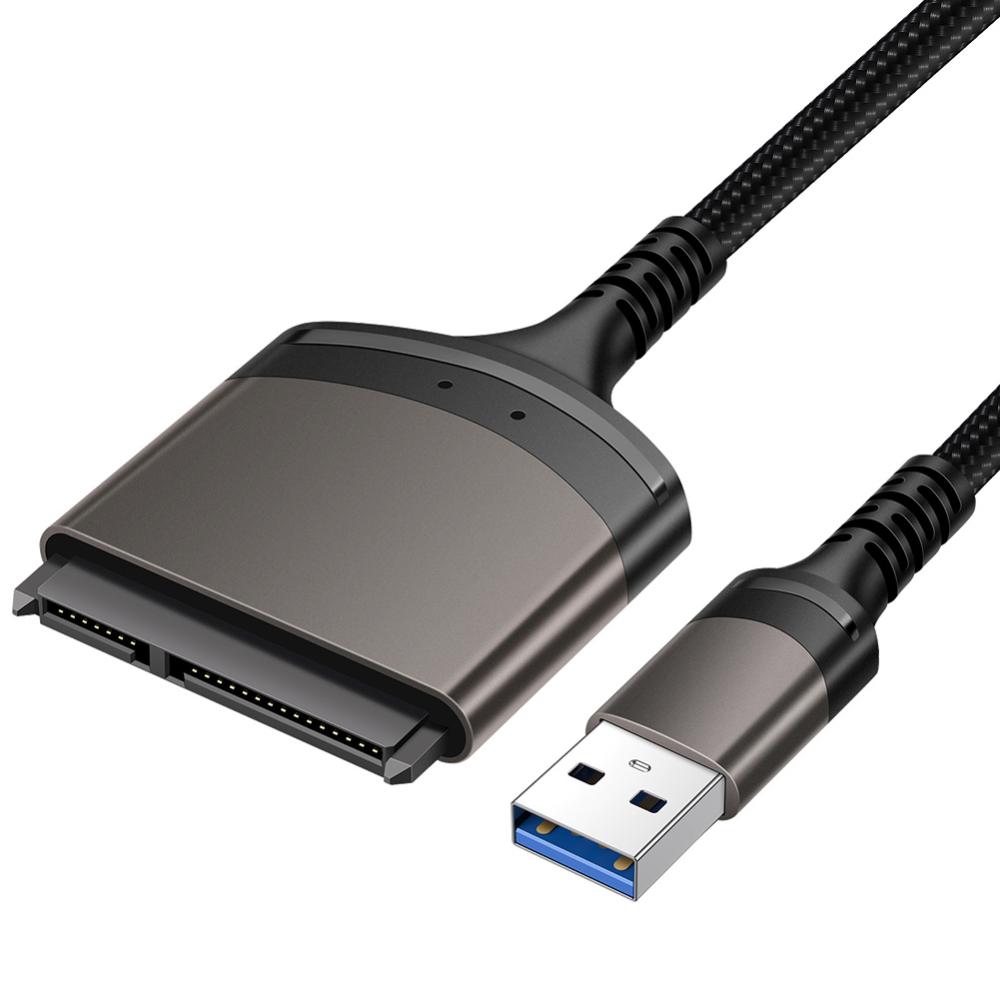 Usb 3.0/type c to sata adapter computer connector aluminum shell external converter support windows/macos/chrome os/linux 1 gbps for 2.5 inch ssd hdd