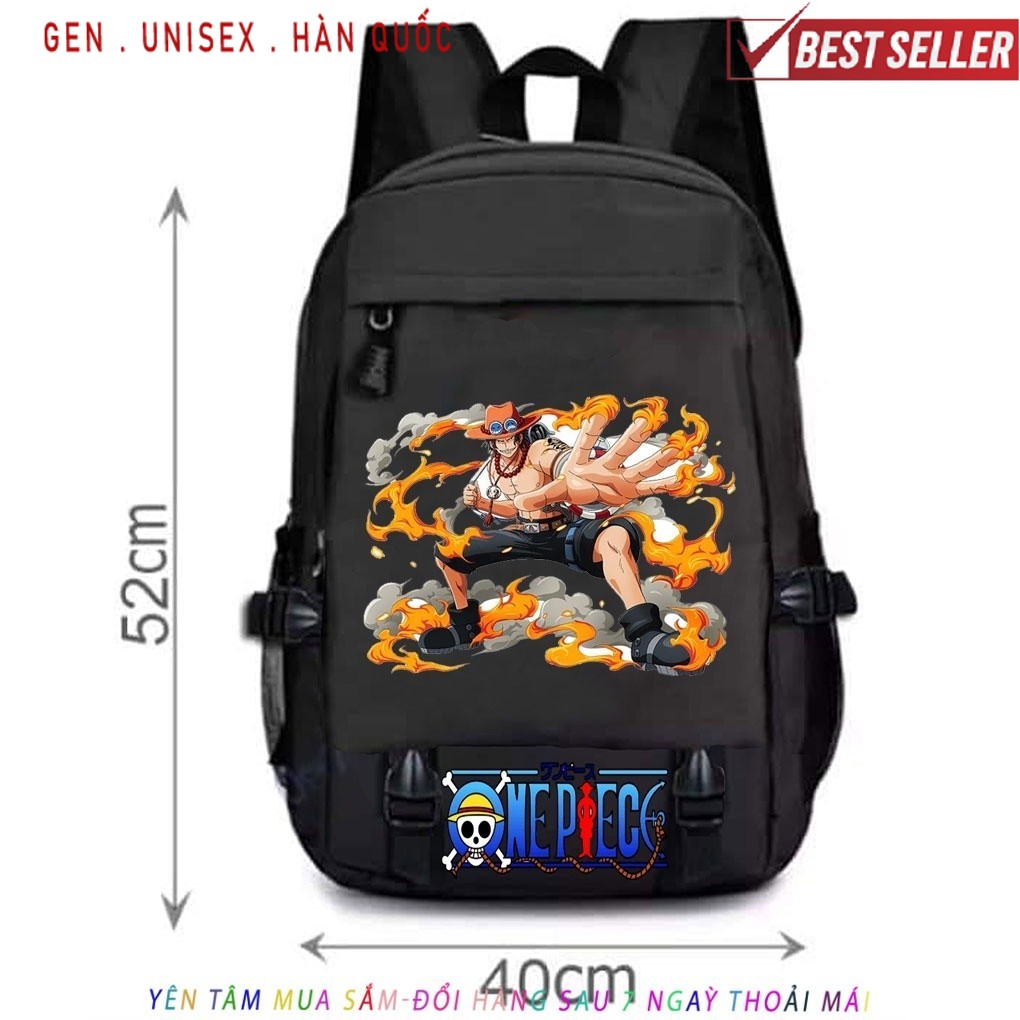 Balo One piece FREESHIP Balo luffy giá rẻ - cặp onepiece , ace râu trắng , zoro dành cho cả nam và nữ size to