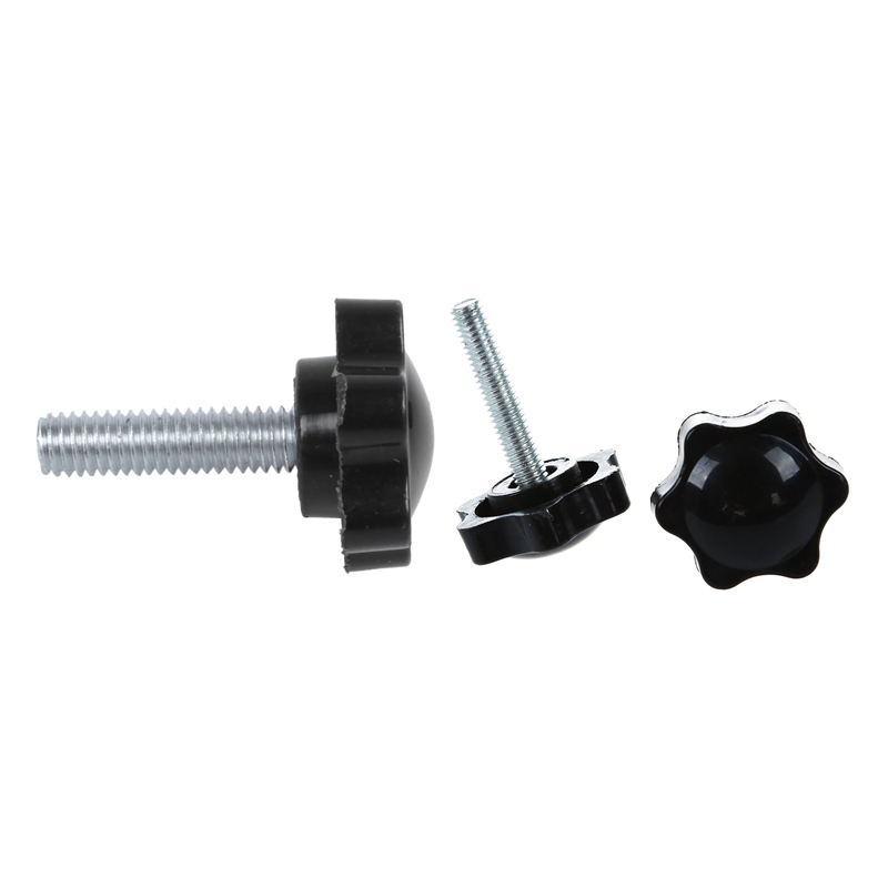 M6x20mm 25mm Star Head Dia Screw On Type Clamping Knob 8Pcs Color: Black M6x20mm 25mm Star Head Dia Screw On Type Clamping Knob 8Pcs Color: Black
