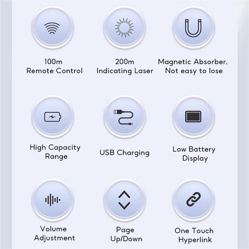 Wireless Presenter With LCD Display, Laser Pointer Laptop Remote Control Flip Pen For Powerpoint Presentation PPT Slide Advancer Pointer Pen with Red Light. 