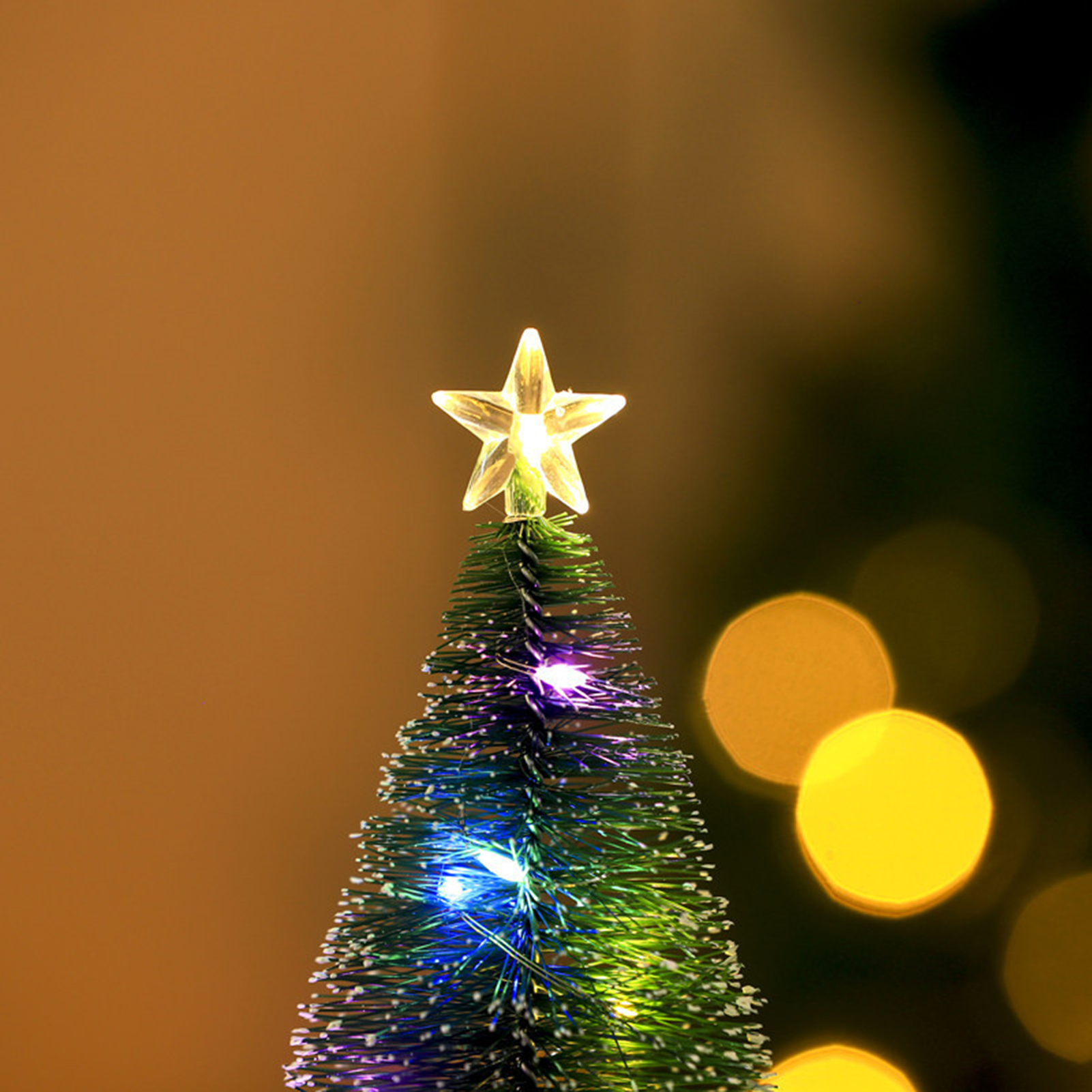BlueX Mini Christmas Tree 3d Christmas Tree Mini Led Glowing Christmas Tree Colorful String Light Desktop Decoration for Winter Holiday Perfect New Year Gift