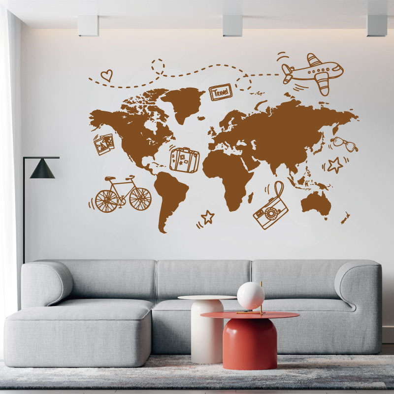 %E3%80%90Folio%20&%20Light%E3%80%91Go%20Travel%20World%20Map%20Wall%20Sticker%20Office%20Travel%20Agency%20Holiday%20House%20Home%20Bedroom%20Art%20Deco%20Creative%20Vinyl%20Decal%20Mural%20D3%20-%20Image%204