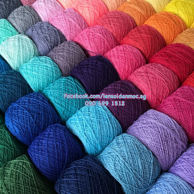 Sợi Cotton việt nam 1mm (Màu 57 ~ Màu 102) (cuộn 100gr)