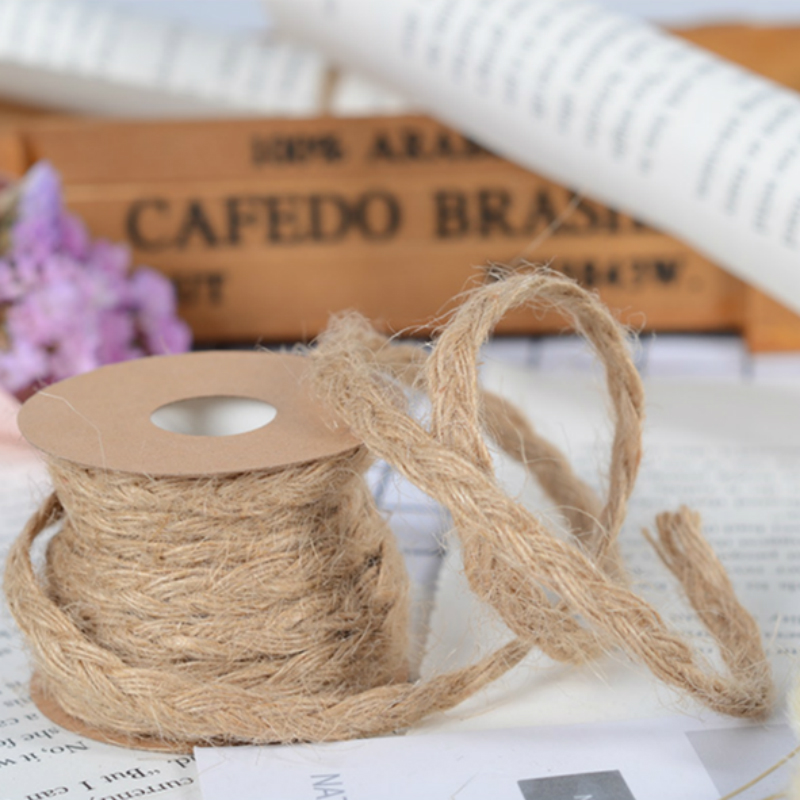 5mm Natural Jute Weave Twine Rope Linen Rustic String Cord Rope Diy ...