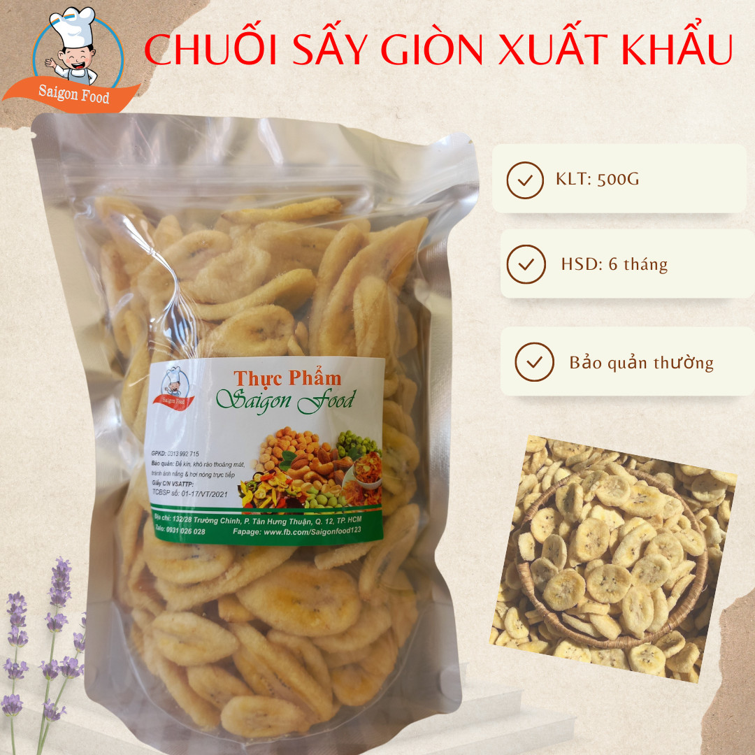 [HCM]2kg chuối sấy giòn hàng xuất khẩu