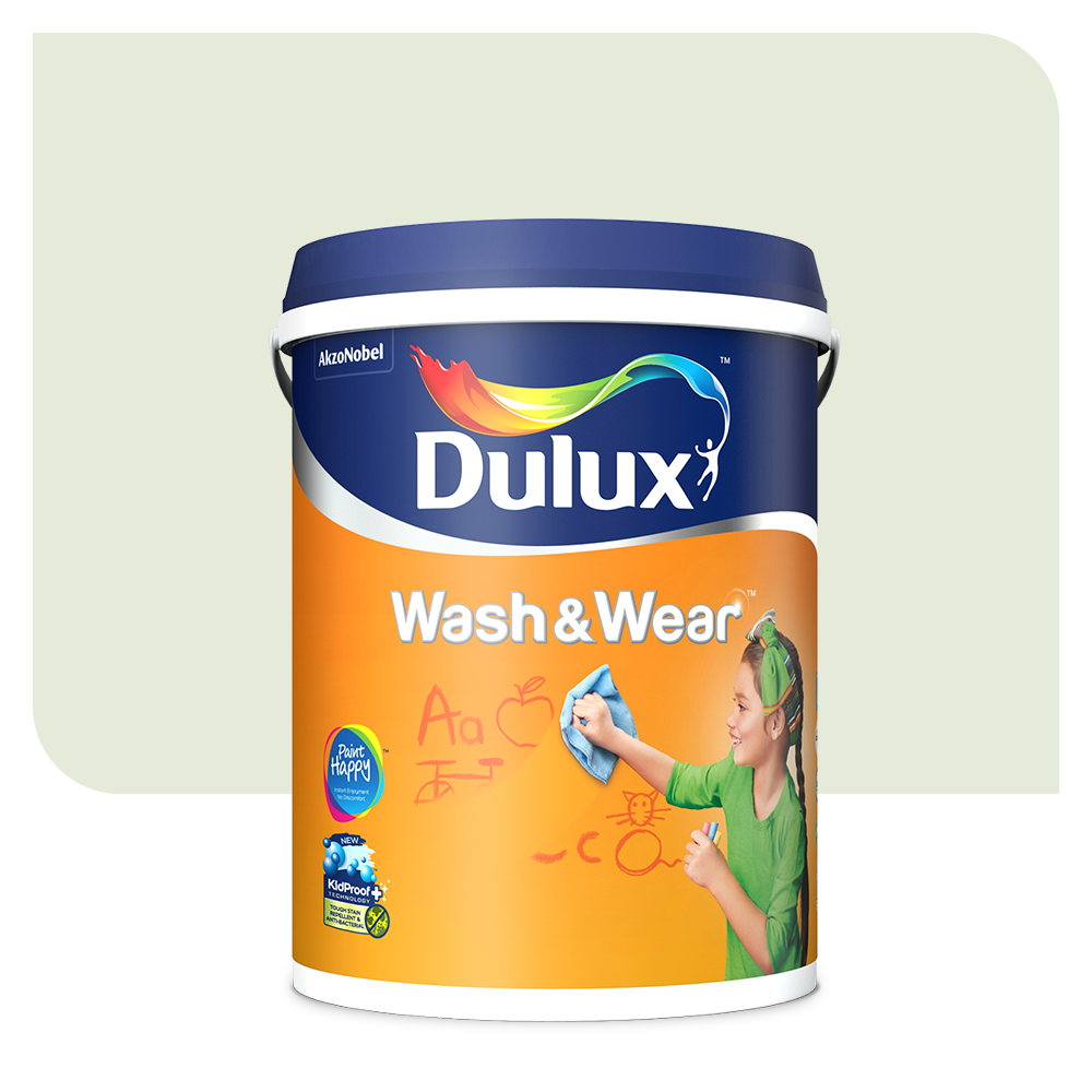 Dulux Wash & Wear™ (Antibacterial) Interior Wall Paint (White on White 30GY 88/014) Lazada