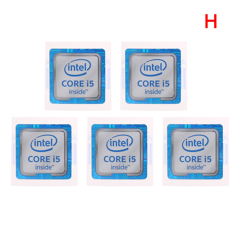 5pcs Notebook Desktop Computer Core i5 Series Sticker Decoration Label ZHIXING. 
