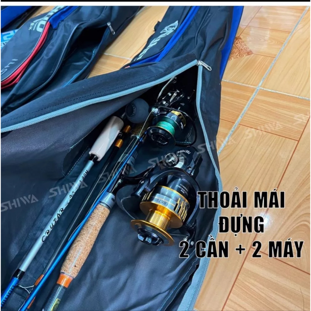 Túi đựng cần câu cá Shimano 1 ngăn chính - 2 ngăn phụ
