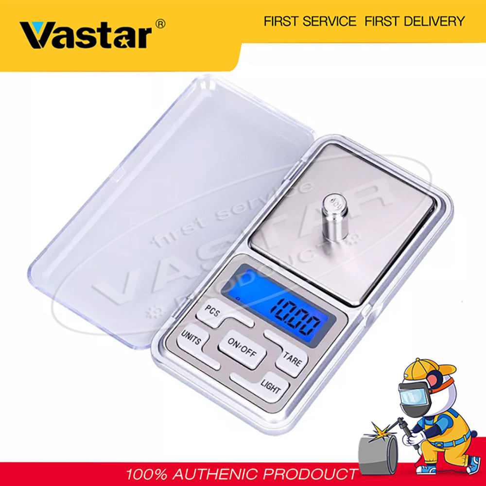 VASTAR Cân điện tử bỏ túi kỹ thuật số mini 100/ 200/ 300/ 500g x 0.01g/ 0.1g đa năng di động sử dụng trong nhà bếp-INTL