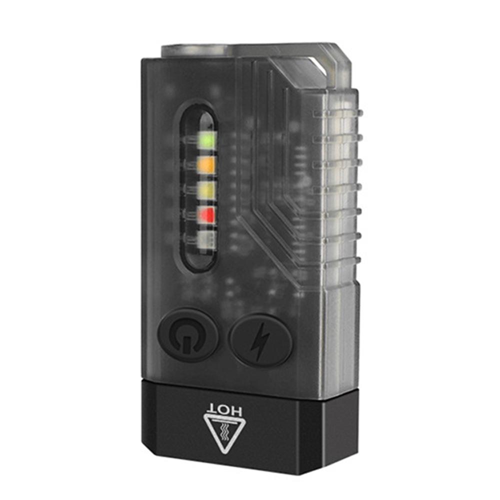 V10 Portable Alarm Camping Light USB Type-C Charging Mini Strong Light Flashlight IPX4 Waterproof 1000LM Magnetic Buzzer Red Light SOS for Camping