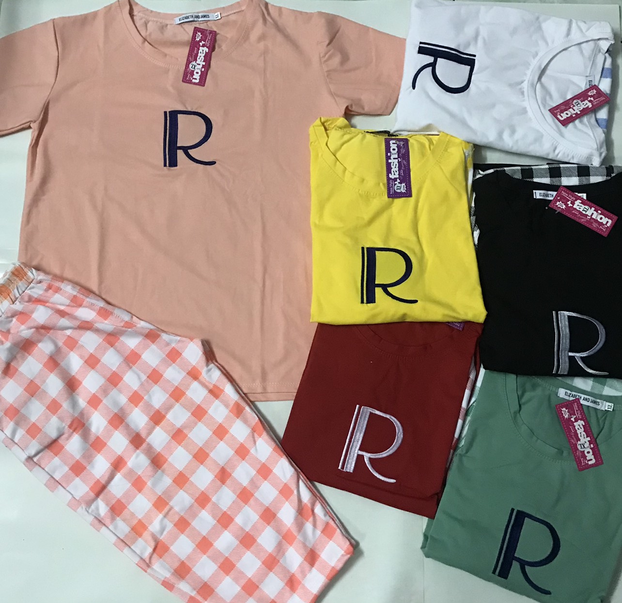 [HCM]BỘ ĐỒ COTTON LỠ THÊU CHỮ R