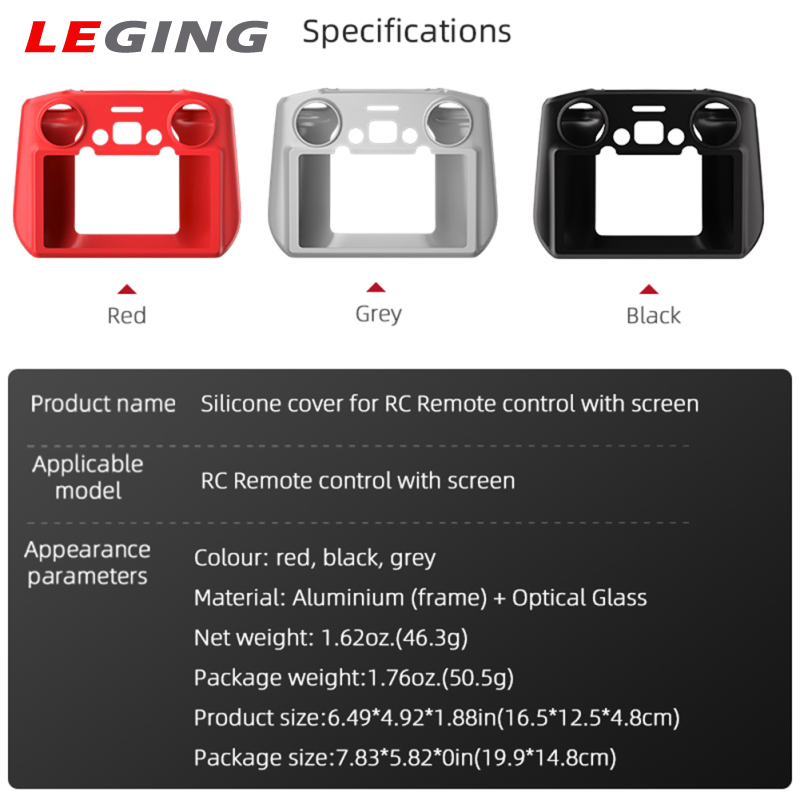 Protective Case Silicone Skin Cover Compatible For Dji Mini 3 Pro Rc With Screen Remote Control Dust Cover