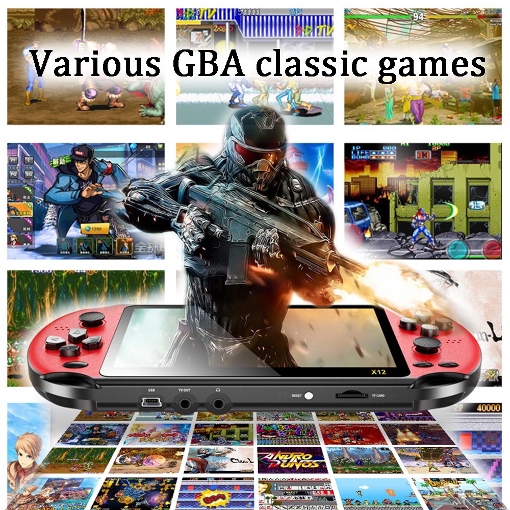 X12 PSP Handheld Game Console 2000+ Free Games installed 5.1 Inch 8GB  Support Video Camera Retro NES GBA Classic Games Machine PlayStation Game  Player | Lazada Singapore