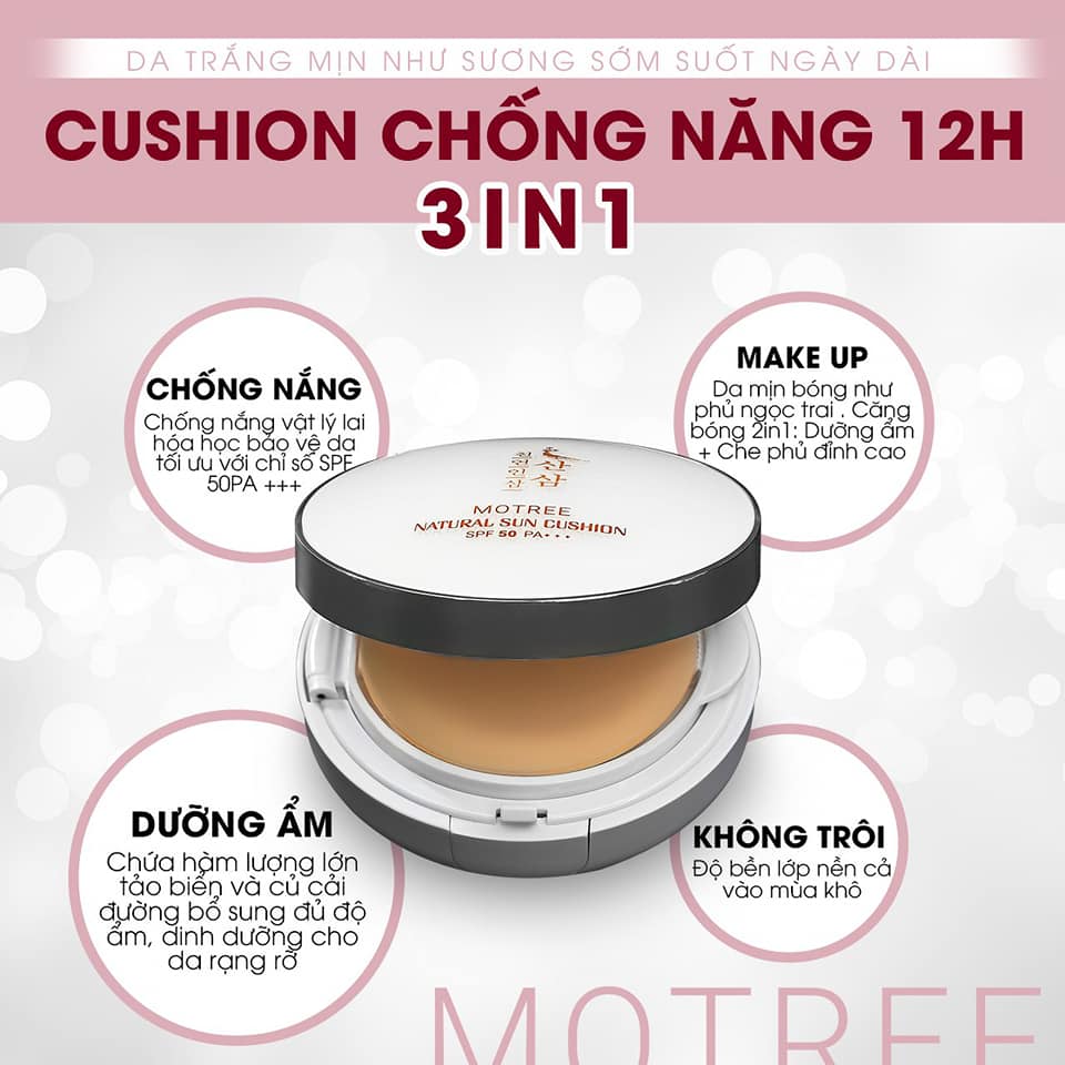 [ THẾ HỆ MỚI ]Phẩn Phủ Cushion Chống Nắng Lựu Sâm Motree