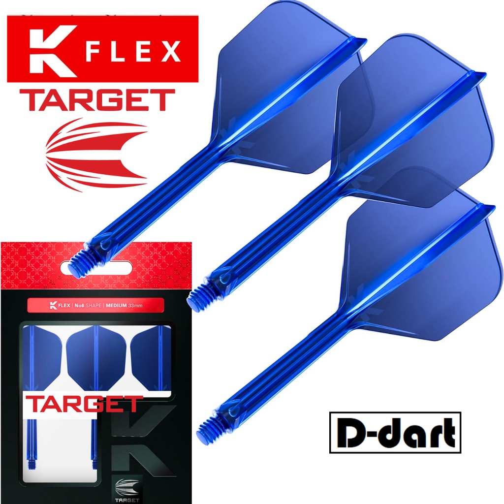 TARGET K FLEX DARTS FLIGHT- RED/BLUE/GREEN No 6 SHAPE K-Flex