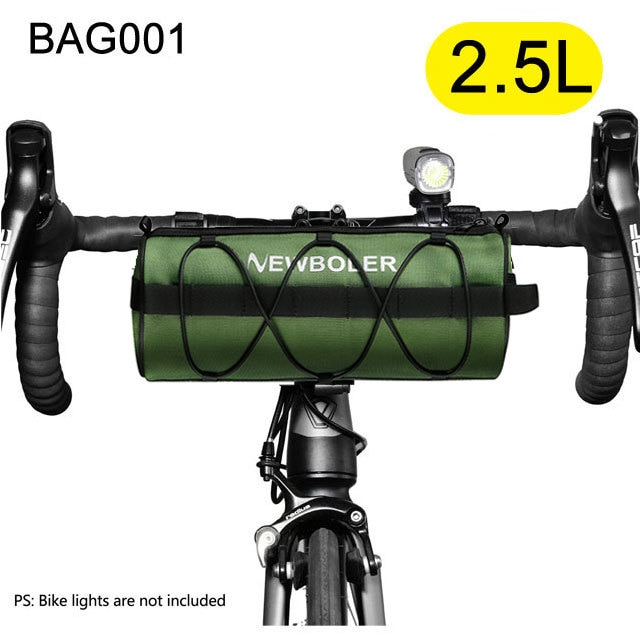 NEWBOLER Bike Bag Portable Handlebar Pannier Multi-purpose waterproof Backpack MTB Road Cycling Frame Tube Bag Elastic Band