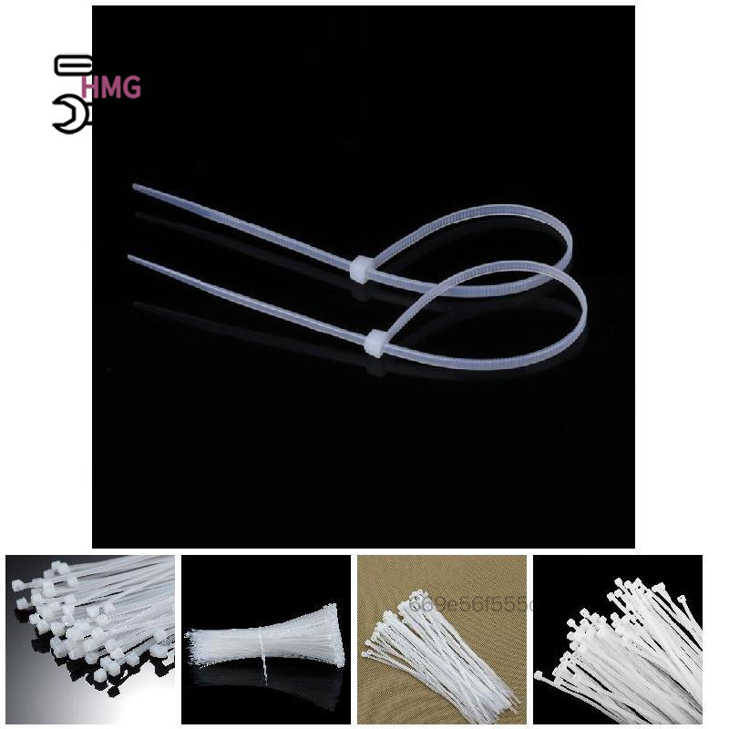 Handmong 100pcs Self Locking Nylon Ties Strong Durable Powerful Lock Tie Wraps Suitable for Indoor Wire Tying HMG-MY