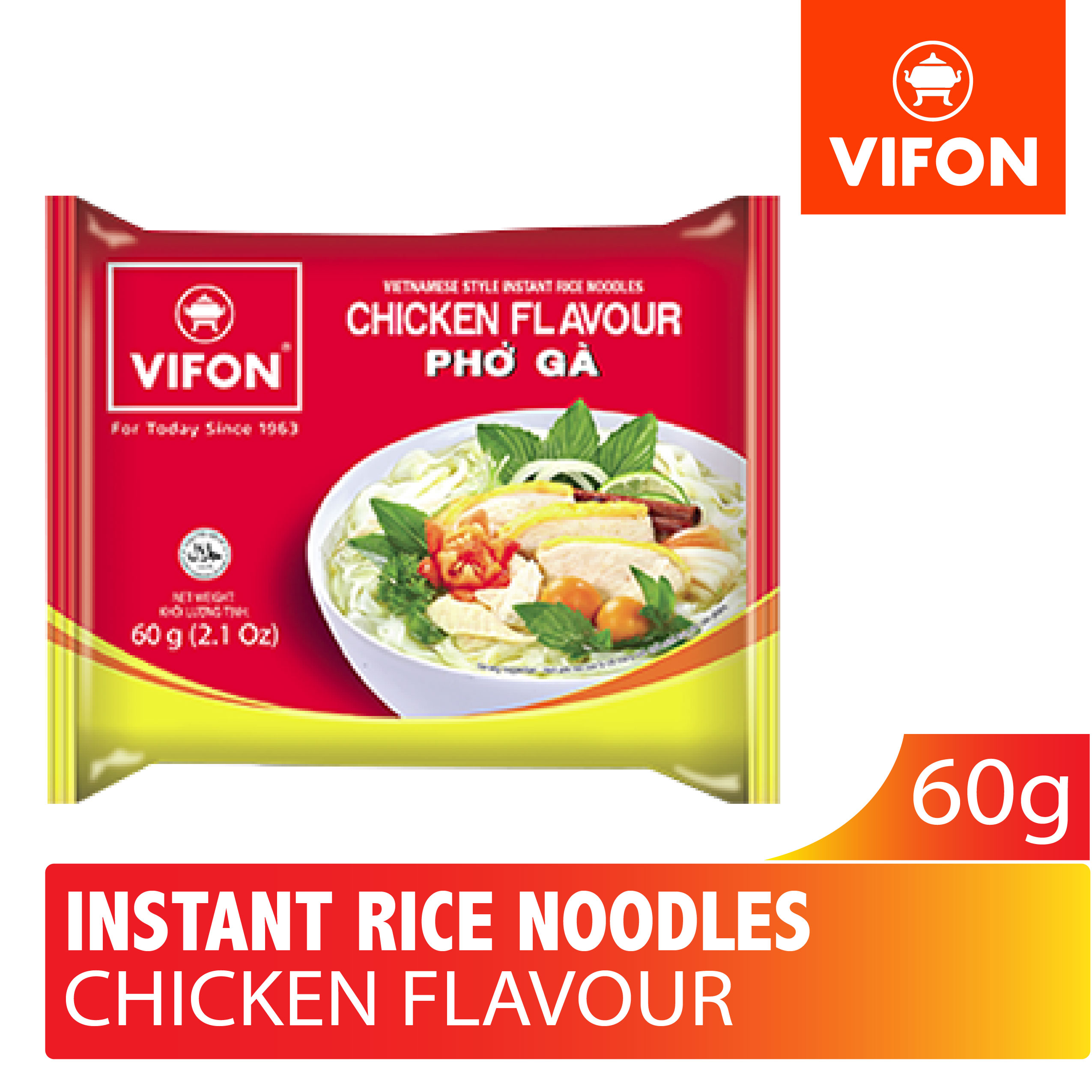 Vifon Vietnamese Instant Rice Noodles Chicken Flavour Pho Ga 60g