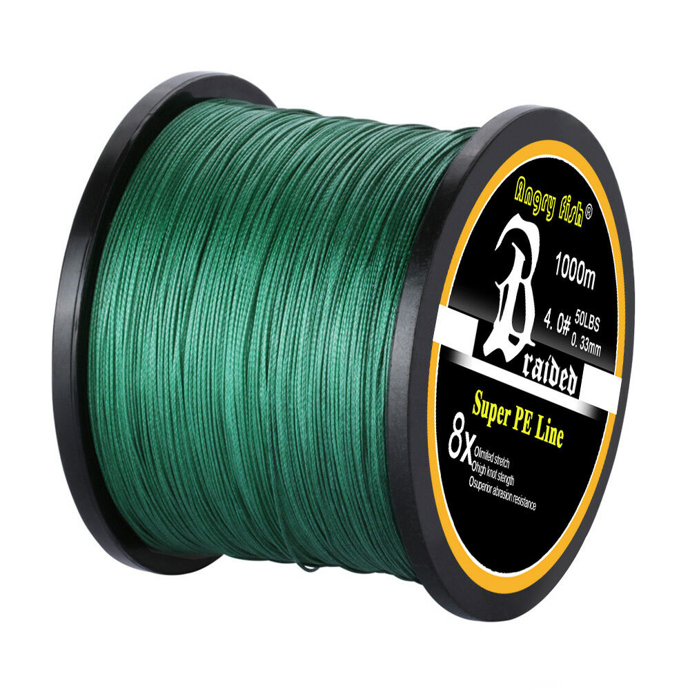  AngryFish 4 Strands Super Strong Braided Fishing Line- Less  Expensive -Zero Stretch -Small Diameter-Suitable For Novice Fishermen