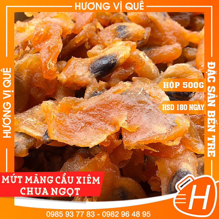 Mứt Mãng Cầu Xiêm Chua Ngọt - Hộp 500g - Đặc Sản Bến Tre