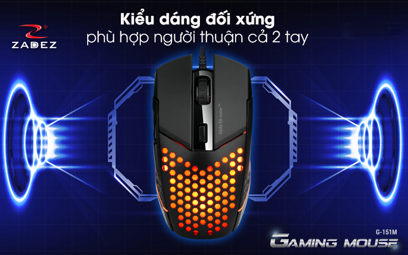 Chuột Gaming Zadez G151M Đen ( Like New )