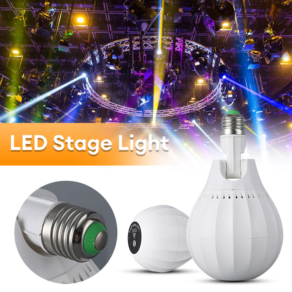 ZIR Mall Disco Lights Stage Lights E27 Lamp Head DJ Disco Lighting Christmas Projection Light Dreamy Rotating Voice Controlled Flash Stage