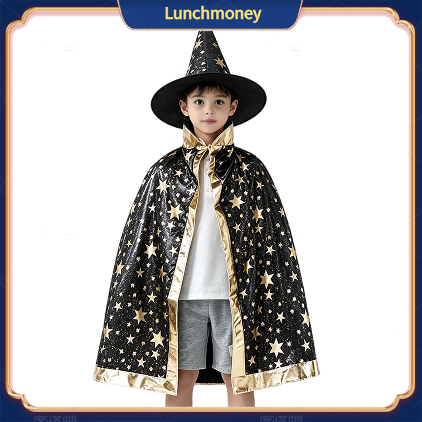 Trẻ Em tiệc sinh nhật Ăn Mặc Trẻ Em Áo phù thủy Halloween Trẻ Em Áo Choàng Phù Thủy Trẻ Em Áo Choàng Với Mũ Cho bé trai và bé gái phù thủy Halloween Cape tiệc hóa trang Cosplay Trang Phục trang phục hóa trang Cho Trẻ Em Magical Cho Sinh Nhật