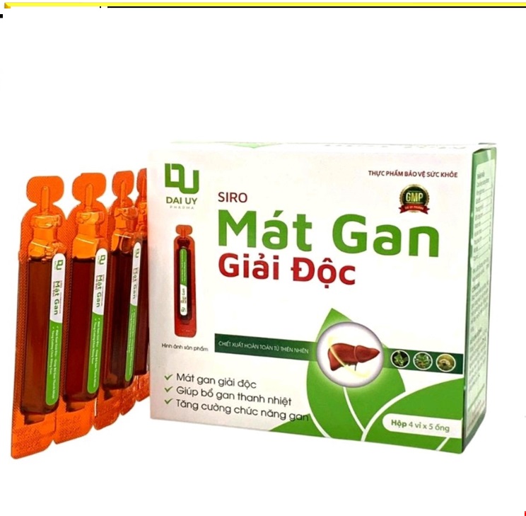 Ống Uống Mát gan , Giải Độc Hỗ trợ giải độc gan, thanh nhiệt mát gan  giảm mẩn ngứa, rôm sảy, dị ứng nổi mề đay, hay bị nhiệt do cơ địa nóng - hộp 20 ống