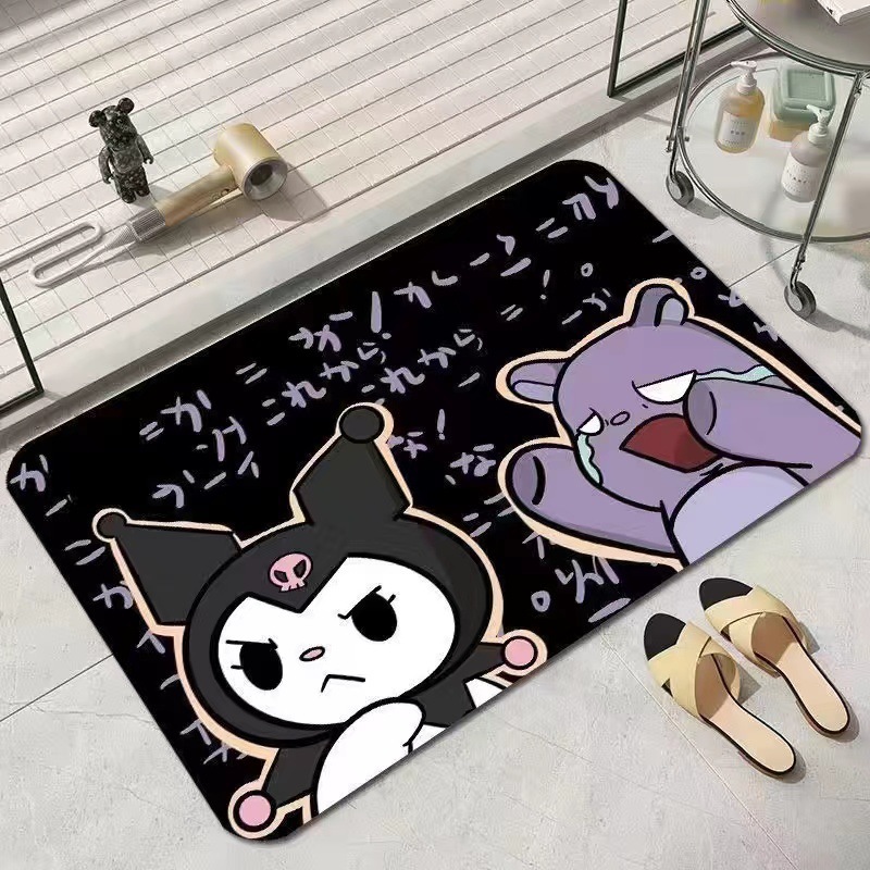 Kulomi diatom mud mat bathroom toilet toilet entrance absorbent foot mat household quick-drying non-slip mat