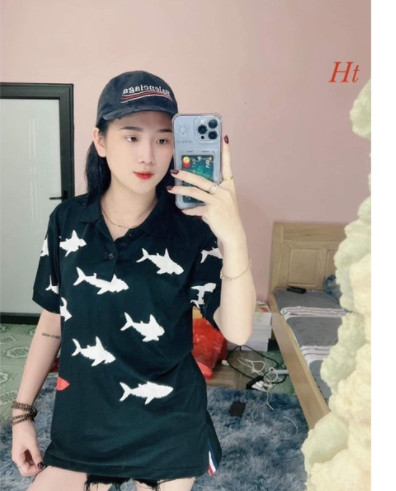 Áo polo cá đen đỏ HT12