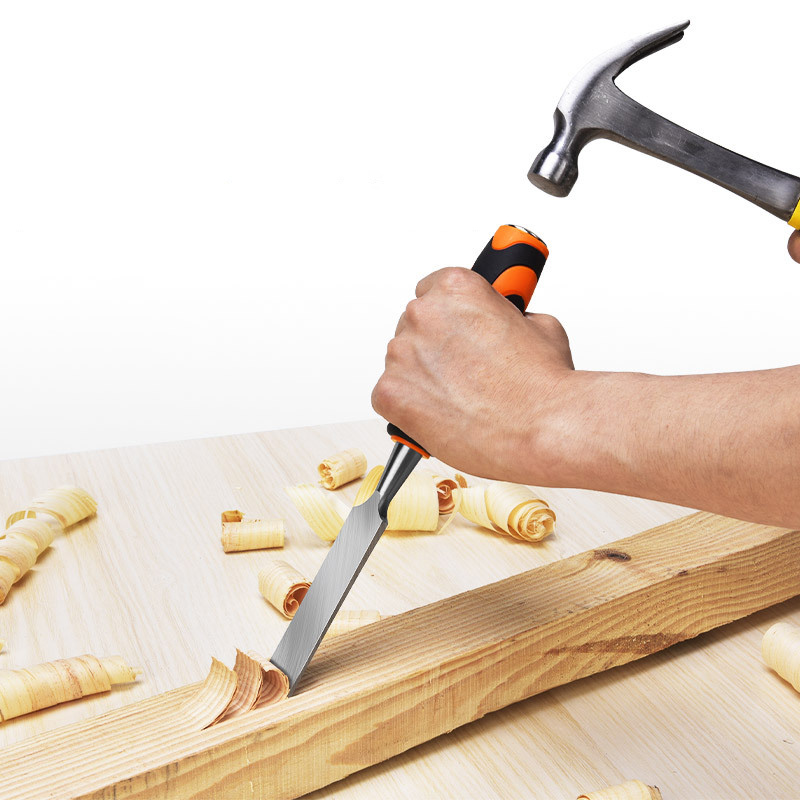 ZUOGUAN Đục gỗ Đầu phẳng cái Đục gỗ dụng cụ nghề mộc Trọn Bộ Dao đục đục dẹt Đục Gỗ Đủ Size Hark Caput Thép Chuẩn