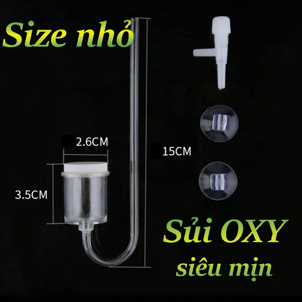 Cốc sủi oxy siêu mịn | Đầu sủi oxy cho bể cá