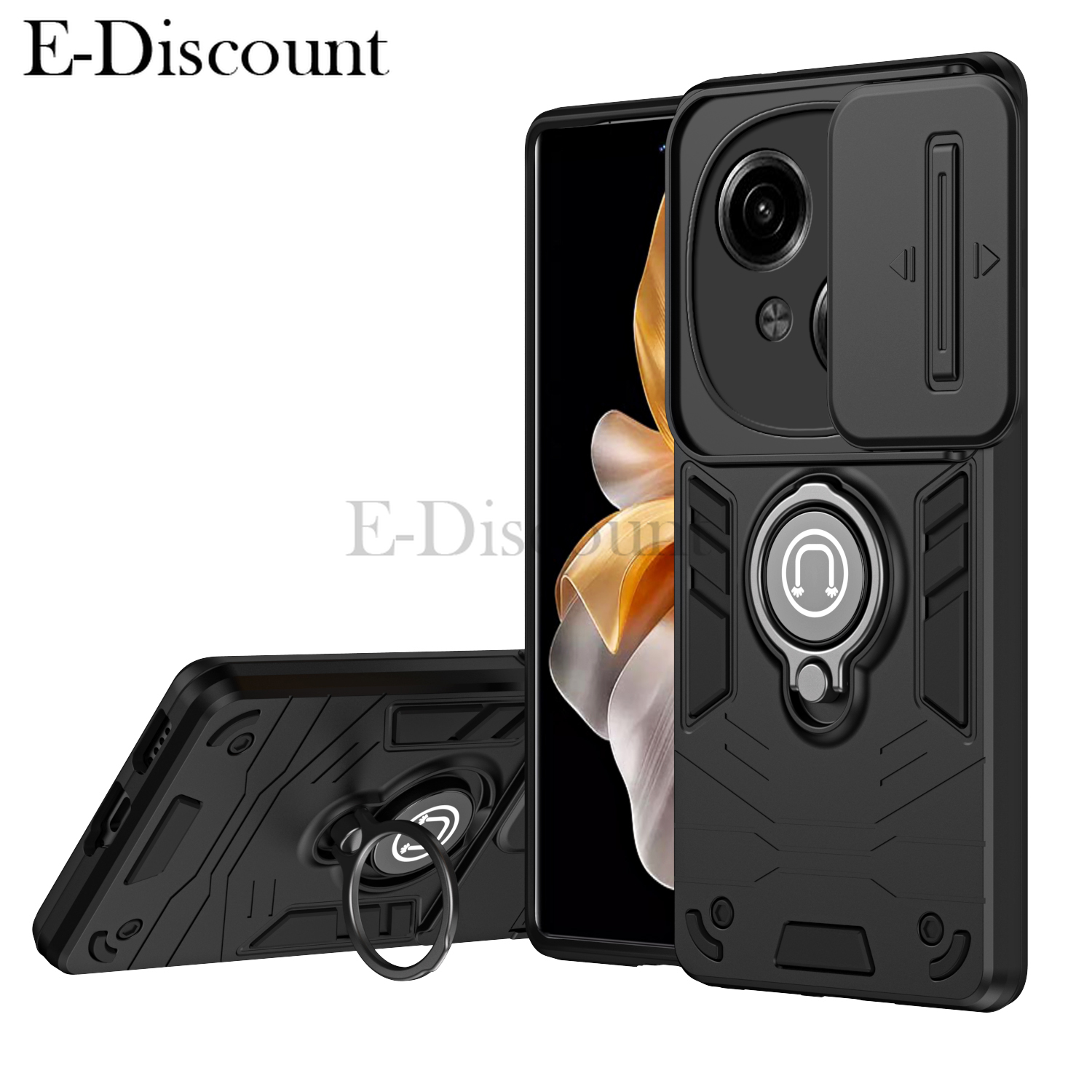 New Phone case Tecno Spark Go 2025 Spark Go 1S 1 POP 9 Back cover Car Foldable Metal Bracket Sliding Camera Protection Hard Shockproof For Tecno Spark Go 1 1S 2025 Tecno POP 9 Back Cover.