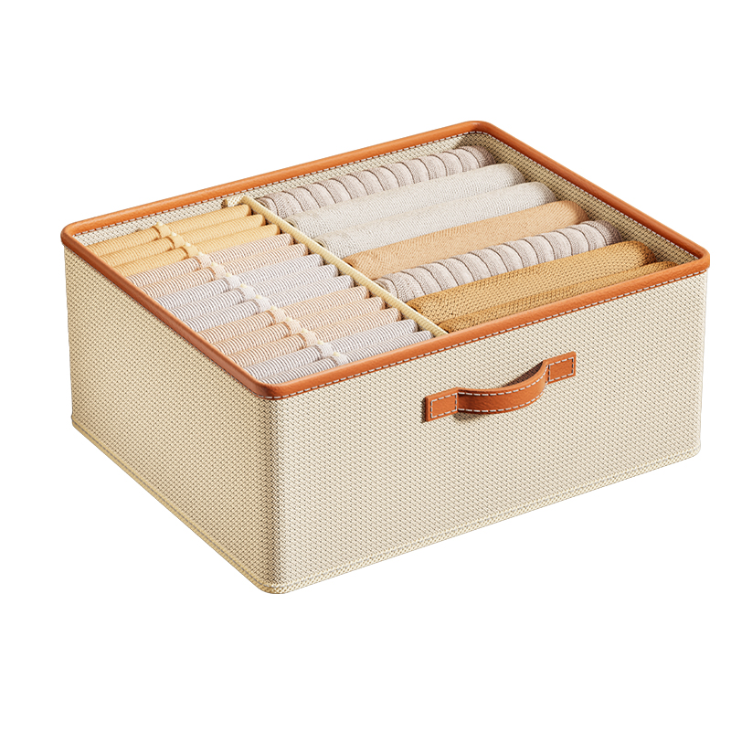 Loozykit Foldable Clothes Storage Box Wardrobe Organizer Closet Organizer Large Capacity Compartment Storage Box Cabinet Drawer Organizer Storage Case for Underwear Pants Bra Panties Tshirts Sock