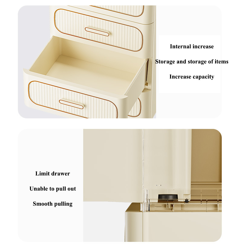 Multi-functional living room cabinets, high-value cream-style multi-layer drawer storage cabinets, bedroom bedside tables