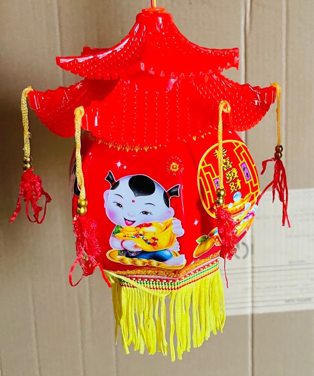 Đèn lồng trung thu mái đình truyền thống nhạc Việt đèn chùa 2 mái cho bé vui chơi