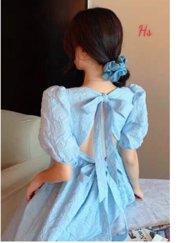 Váy xốp buộc nơ lưng HSU1
