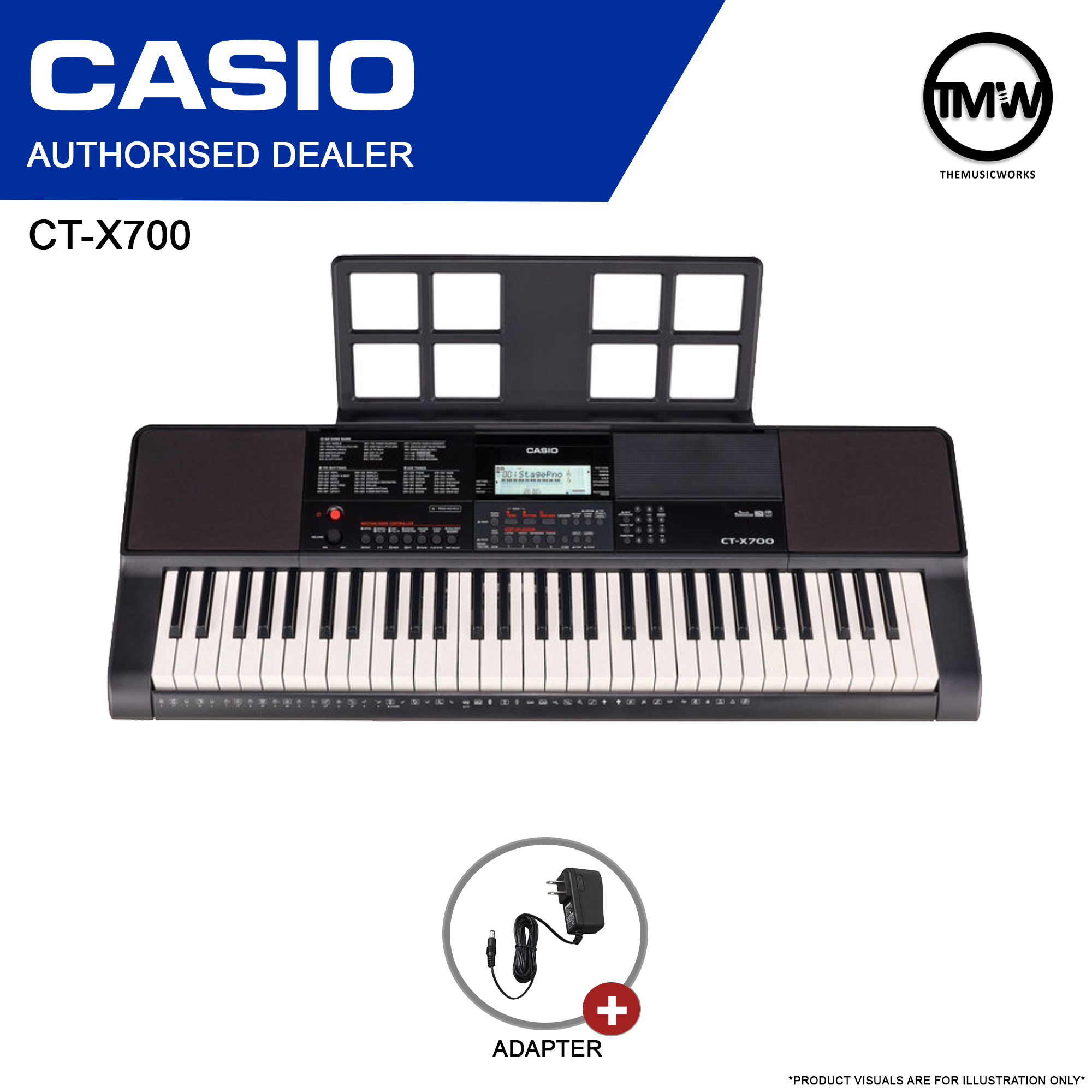 Ready Stocks Casio Ct X700 Digital Portable Keyboard Black 61 Standard Size Keys Touch Response Ctx700 Electronic Ctx 700 Musical Ctx 700 Instrument Ct X700 Absolute Piano The Music Works Store Lazada Singapore