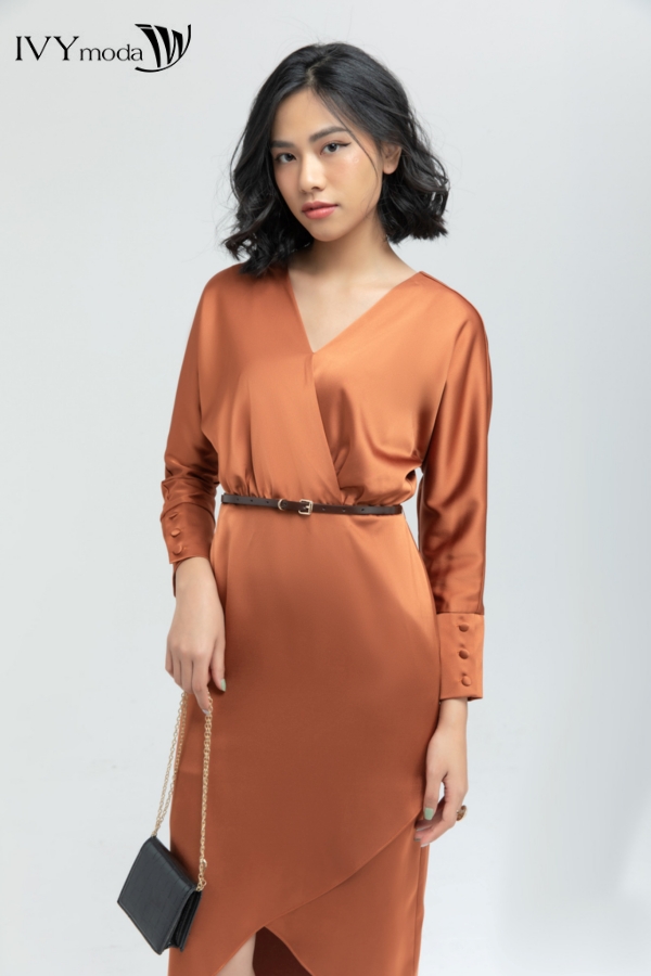 Đầm ôm tay hến ( không kèm đai ) IVY moda MS 48M5633